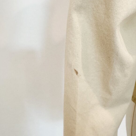 Forever 21 Beige Cropped Button Up Shirt Top Pockets Blouse Minimalist F21 Large - Picture 7 of 8